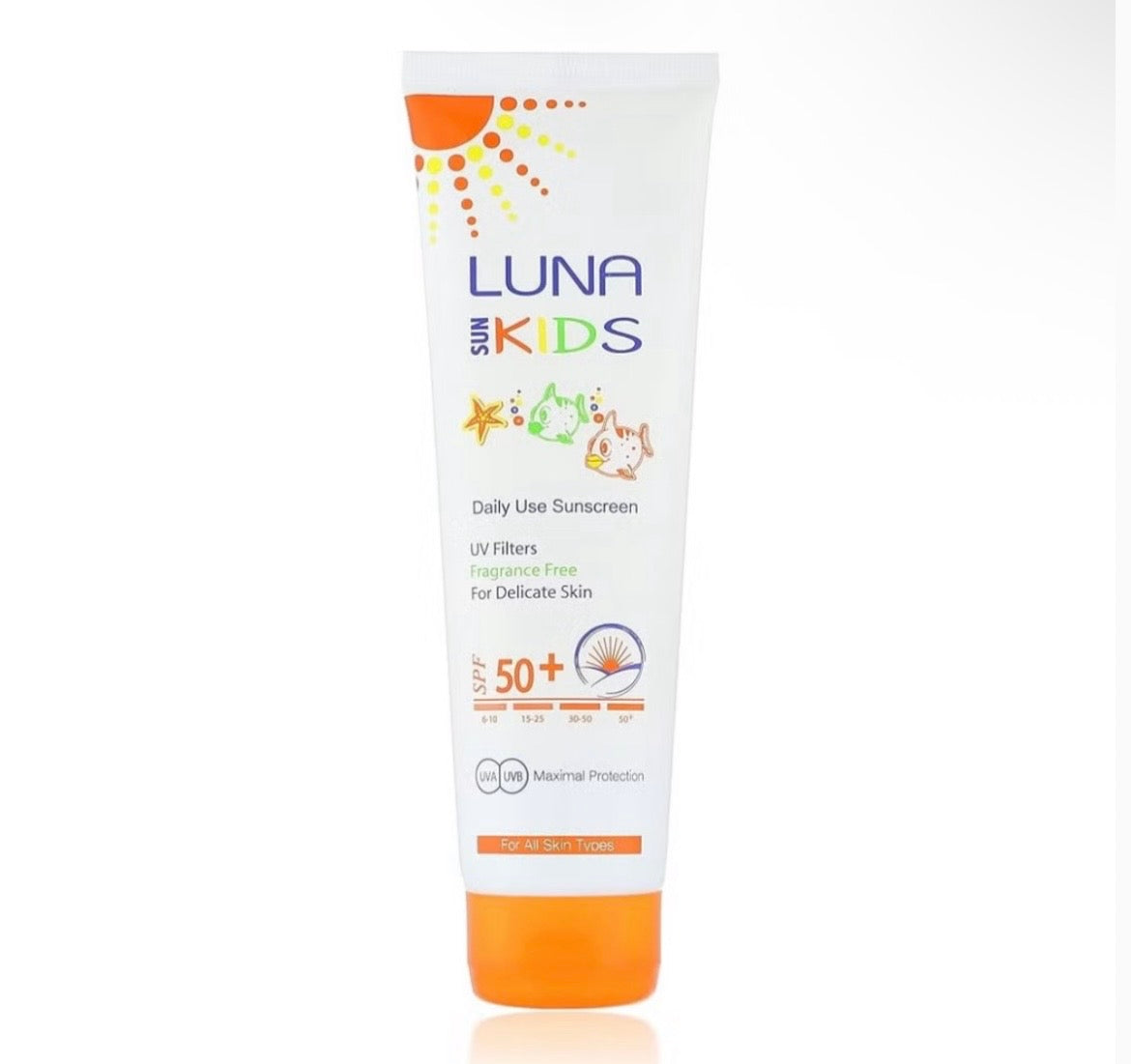 Luna kids sunscreen cream fragrance free spf50 130ml