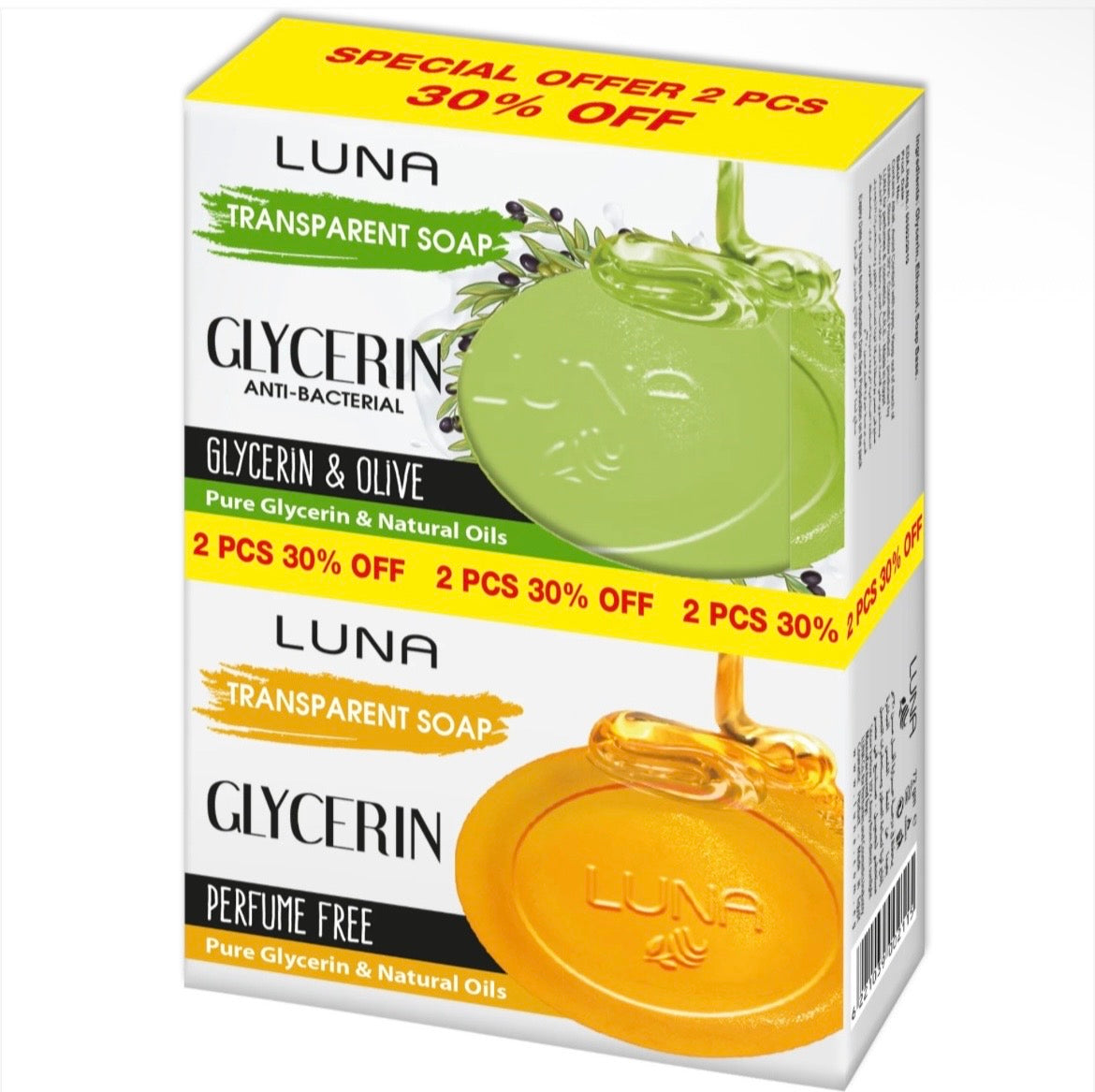Luna Glycerin Soap Perfume Free & Olive Offer